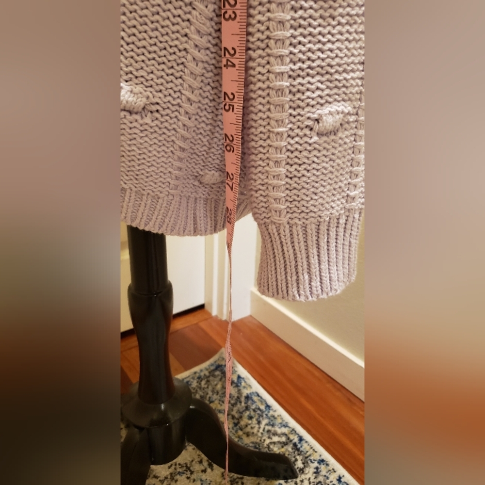 Sandy Liang (For Target) Off-the-Shoulder Lavender Sweater - Picture 12 of 12